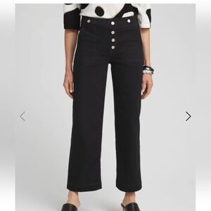 Chico's Black Pull On Wide-Leg Crop